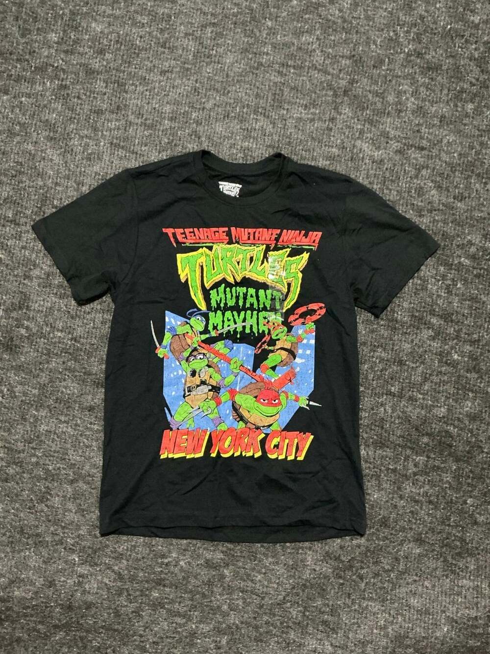 Mutant Ninja Turtles NYC streetwear T-Shirt Teenagers Size Medium Black